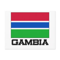 Gambia Flag postcards