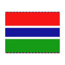 Gambia Flag postcards