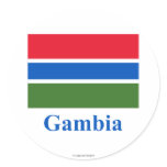 Gambia Flag with Name Stickers
