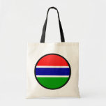 Gambia quality Flag Circle Canvas Bag