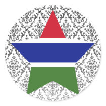 Gambia Star Round Sticker