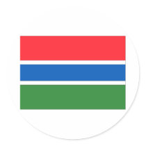 Gambia Round Sticker