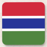 Gambian Flag cork coasters
