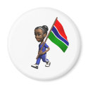 Gambian Girl magnets by worldtees Gambian Girl magnets