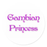Gambian Princess Sticker