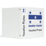 Gambier Islands Flag with Name Vinyl Binder