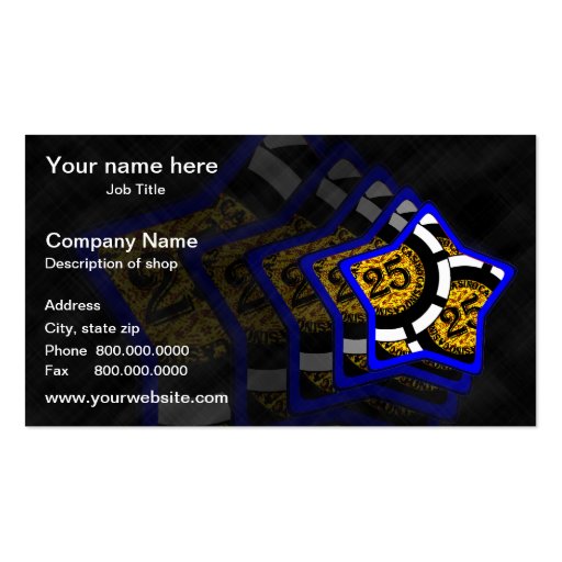 Gambler Template Business Card (front side)