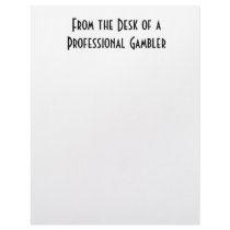 Gamblers Memo Pad Personalized Letterhead