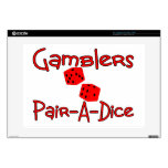 Gamblers Pair A Dice Decals For 15" Laptops