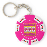 GAMBLIN GRANDMA POKER CHIP KEYCHAINS
