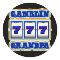 GAMBLIN GRANDPA ROUND STICKERS