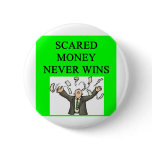 gambling and investing pinback button