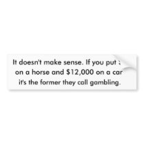 Gambling Bumper Sticker