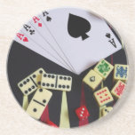 Gambling casino gaming pieces drink coasters