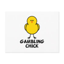 Gambling Chick postcards by chicktshirts8 Gambling Chick postcards