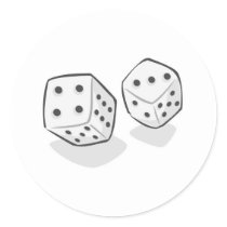 Gambling Dice stickers by White_Wedding Gambling Dice stickers