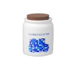 Gambling Fund Dice Jar Candy Dish