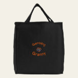 Gambling Granny Embroidered Bag