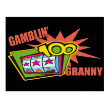 Gambling Granny T-shirts and Gifts For Her Postcard
