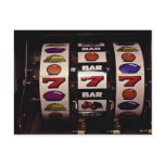Gambling, slot machines post card