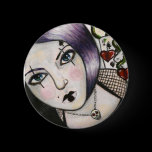 Gambling with Death badge Pin