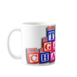 Game Changer Building Block Letters mugs