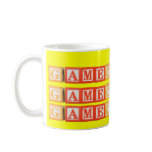 Game Changer Building Block Letters mugs