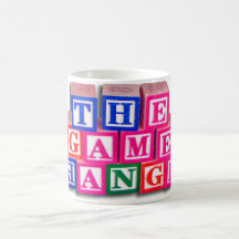 Game Changer Building Block Letters Mugs