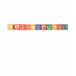 Game Changer Building Block Letters t-shirts