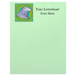 Game Cock:  Muffed Decorative Custom Letterhead