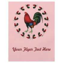Game Cock Rooster Circle Full Color Flyer