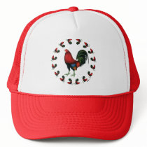 Game Cock Rooster Circle Hats