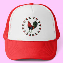 Game Cock Rooster Circle hats