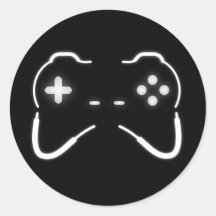 Game Controller Round Stickers