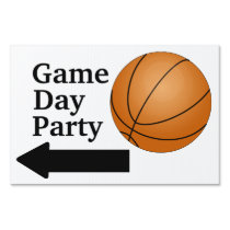 Game Day Party Basketball Sports Fan Customizable yard signs