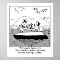 Game Dog Plays Chess Poster