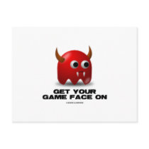 Game Face Devil (Retro Avatar) Postcard