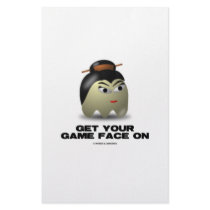 Game Face Geisha (Retro Avatar) Custom Stationery