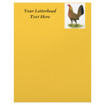Game Hen:  Pea-combed Letterhead Template