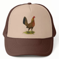 Game Hen Red Mesh Hats