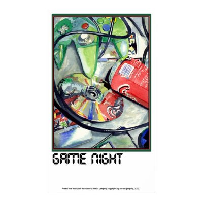 GAME NIGHT by Annika Print by annikasart