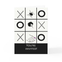 Game Night Invitation, Funny Tic Tac Toe Card