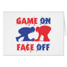 Game On, Face Off Greeting Cards