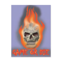 Game or Die postcards