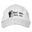 Game Over - Best Man embroidered hats by WedThreads Game Over - Best Man embroidered hats