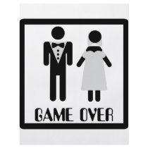 game over bridal couple icon flyers