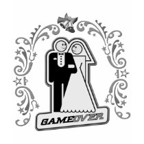 Game Over Bride & Groom Art Deco Style (silver) Shirt