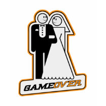 Game Over Bride & Groom TShirt (athletic gold) by game_over Game Over Bride & Groom TShirt (athletic gold)