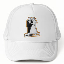 Game Over Bride & Groom TShirt (athletic gold) hats