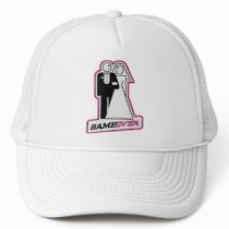 Game Over Bride / Groom TShirt (dark pink) hats